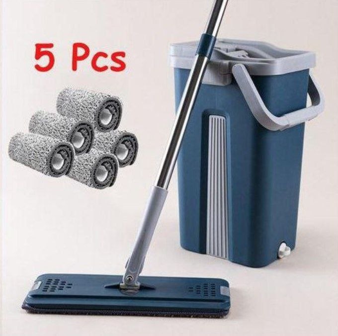 Flat Mop with Self-Wringing